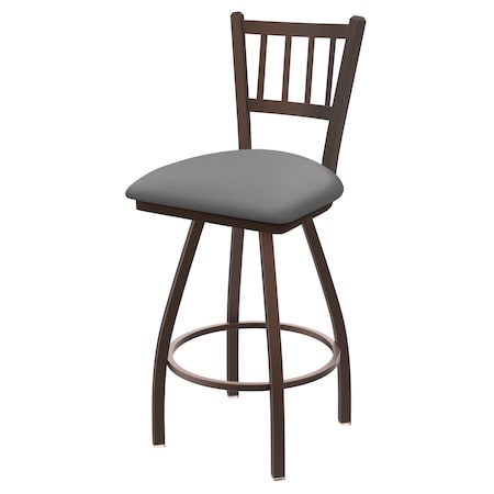 Holland Bar Stool Co 25" Swivel Counter Stool, Brnz Finish, Canter Grey Seat X810